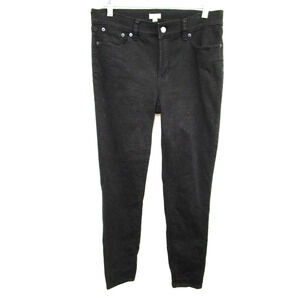 J Crew Black Mid Rise Stretch Denim Skinny Jeans Women Sz 29